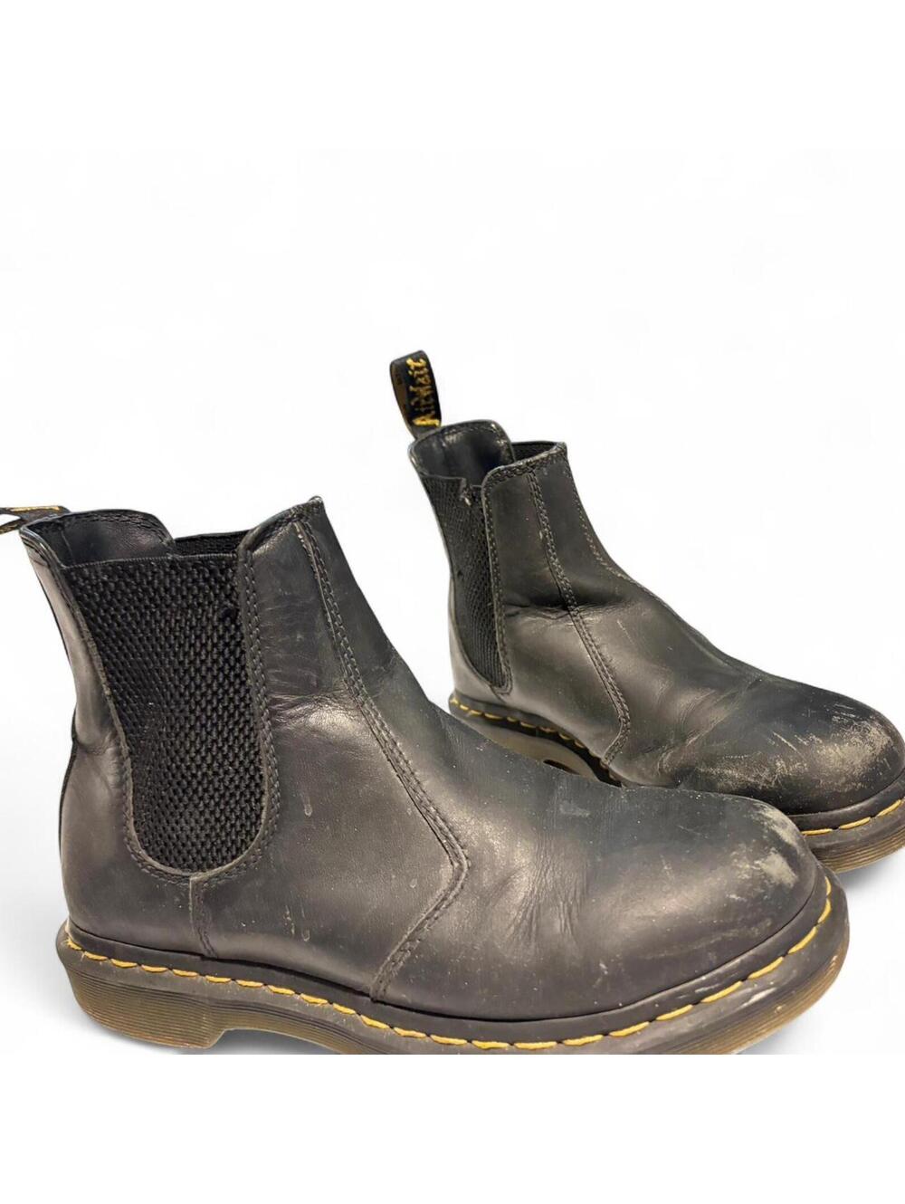 Black leather Chelsea Dr. Martens boots